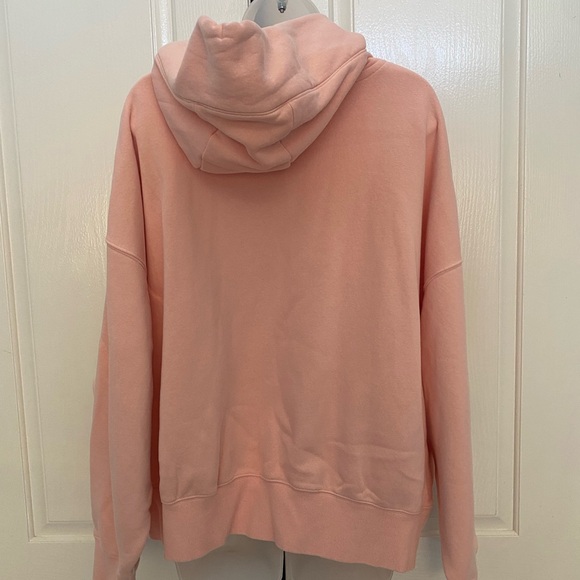NIKE Pink Dolman Sleeves Oversized Pullover Hoodie L - Picture 3 of 3